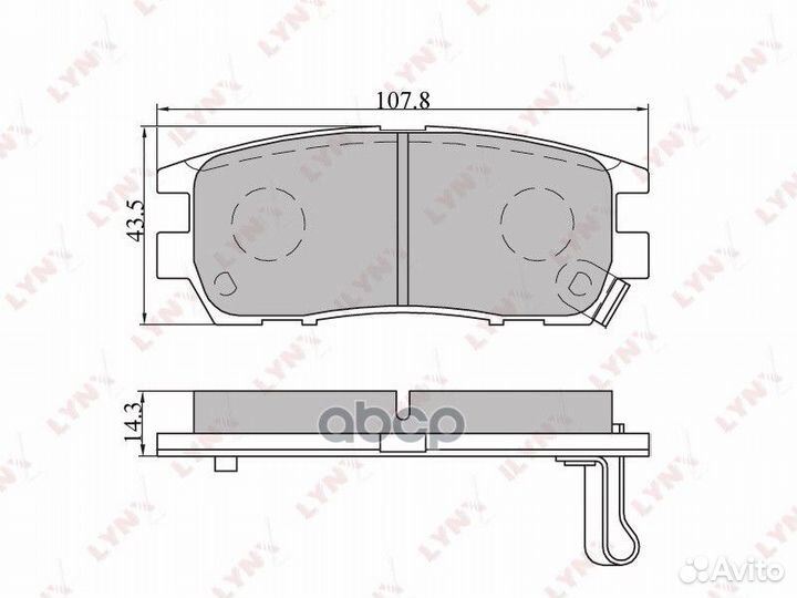 Колодки тормозные задние mitsubishi Pajero