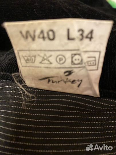 Брюки вельвет р. W40 L34 L.A.DUB