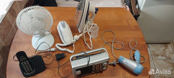 Разное: вентилятор, телефон, фен, радио, утюг