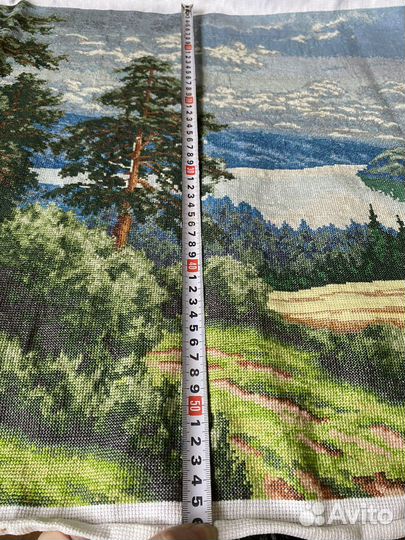 Картина вышитая крестом ручная работа 55х80 см