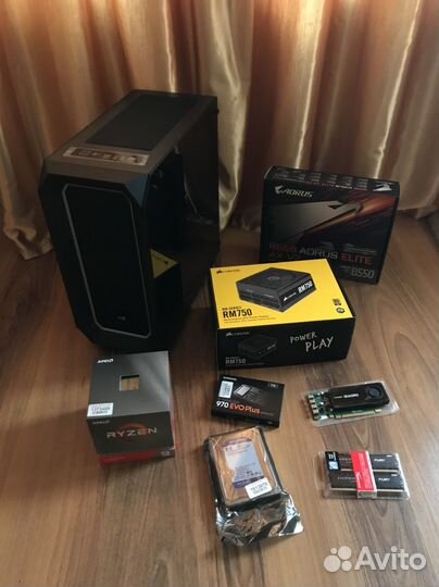 Рабочая станция CPU, Ryzen 3900X, озу 64 Гб