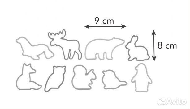 Формочки для печенья Tescoma Delicia Kids Животные