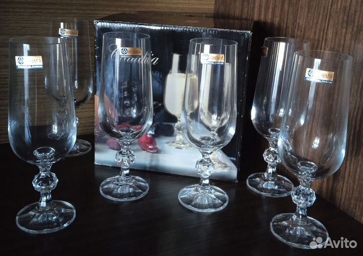 Бокалы Богемское стекло Bohemia Claudia