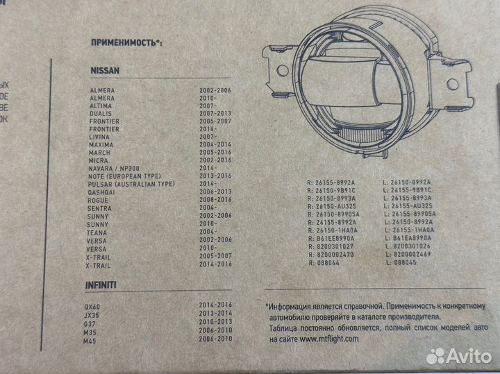 Противотуманки на Nissan