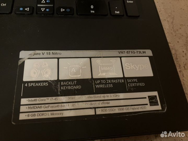 Ноутбук Acer Aspire V15 Nitro VN7 591G 73LW