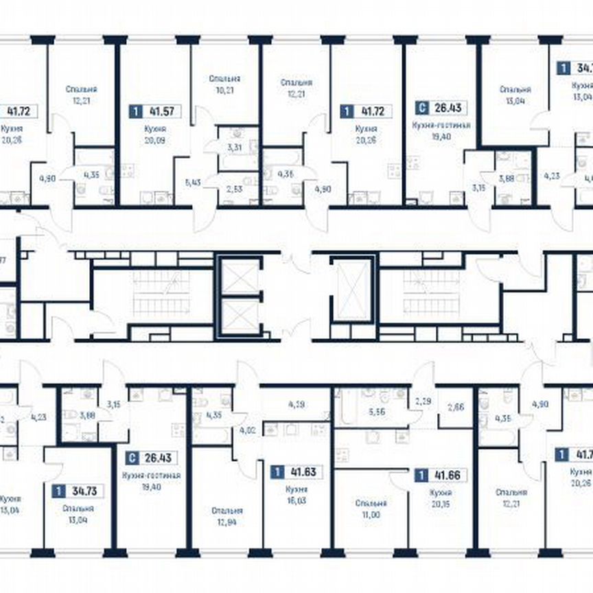 3-к. квартира, 61,4 м², 2/18 эт.