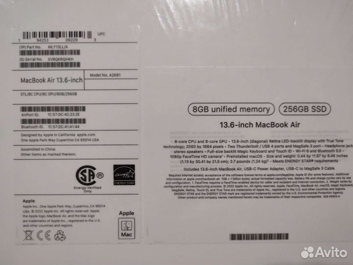 Macbook Air M2 2022 Новый