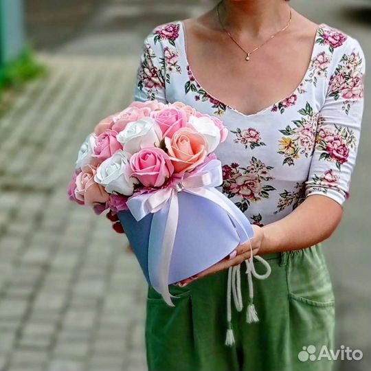 Цветы из мыла, подарок