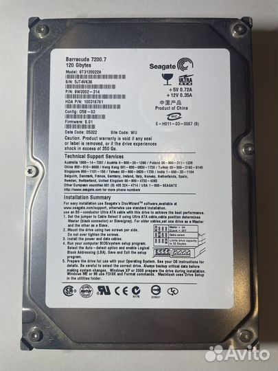 Жесткий диск hdd 3.5 IDE