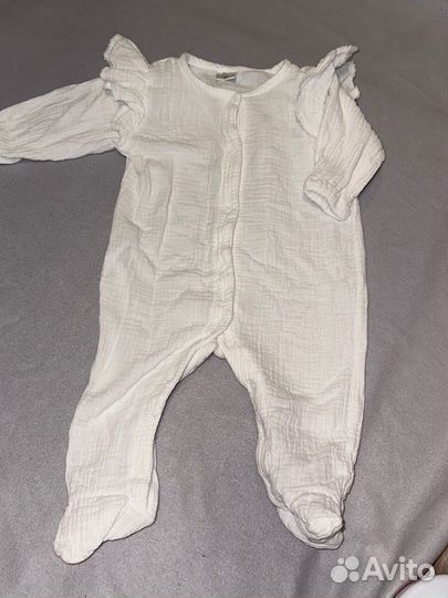 Слип нательный из муслина 68-74