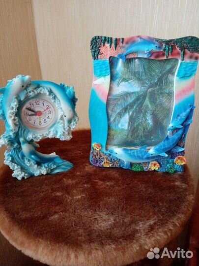 Дельфичики.Фоторамка,часы