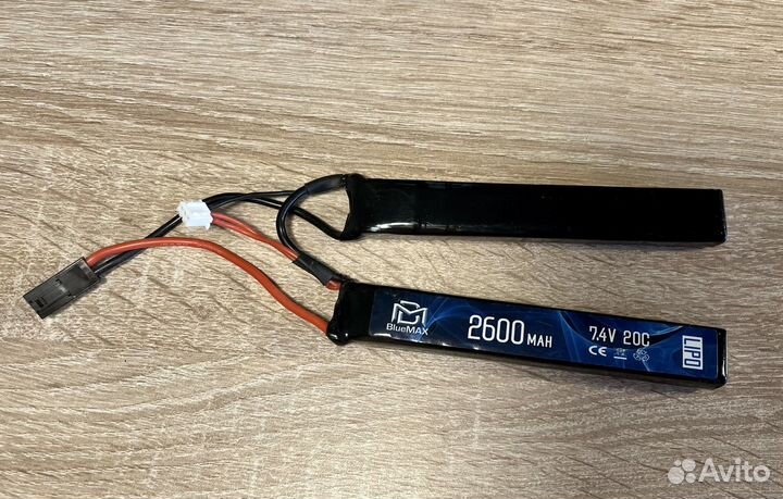 Аккумулятор 7.4V 2600mAh 20C CQB (LiPo) bluemax
