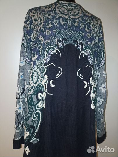 Винтажный кардиган L женский шерсть
