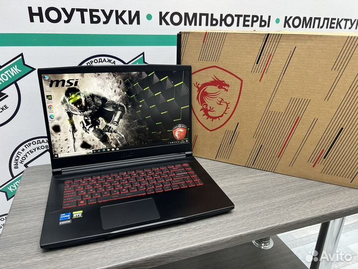 Новый MSI 12 ядер i5-11400H 16Gb RTX 3050 SSD 512