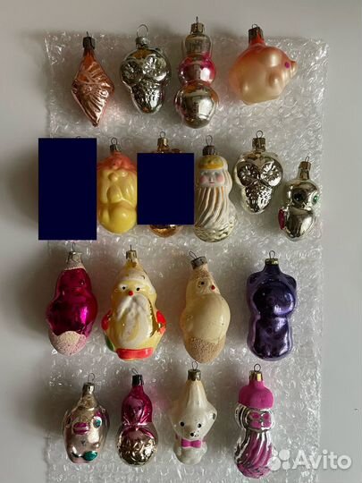 Ёлочные игрушки животные и человечки