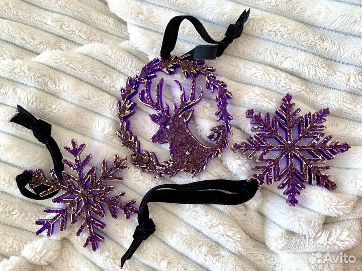 Ёлочные украшения из эпоксидной смолы