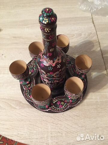 Деревянный набор с ручной росписью СССР