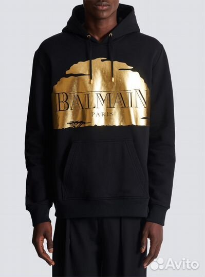 Худи черное мужское Balmain