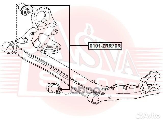 Сайлентблок балки задн. toyota isis