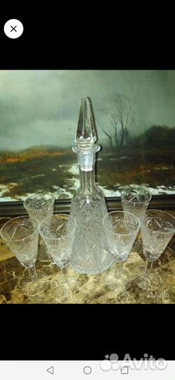 Штоф с рюмками хрусталь СССР