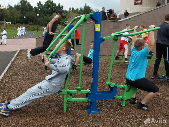 Уличный тренажер Лыжный ход двойной