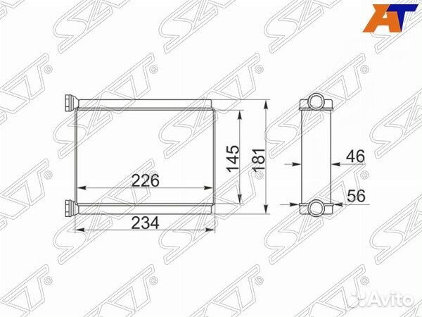 Радиатор отопителя салона toyota land cruiser cygnus