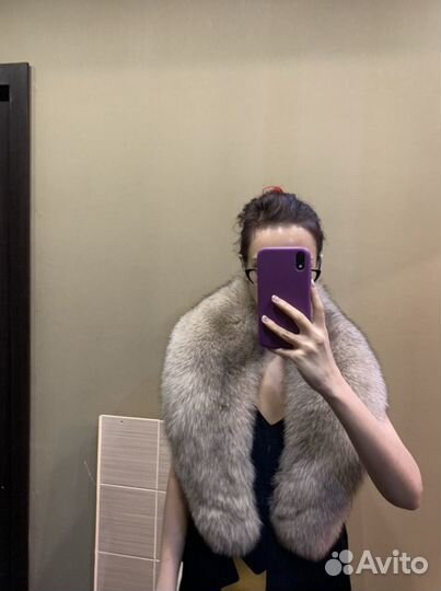 Меховой воротник песец