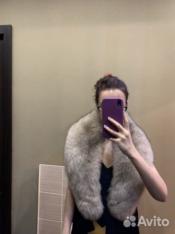 Меховой воротник песец