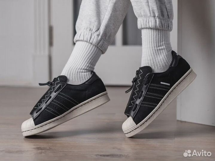 Adidas neighborhood X superstar 80S 'core black'