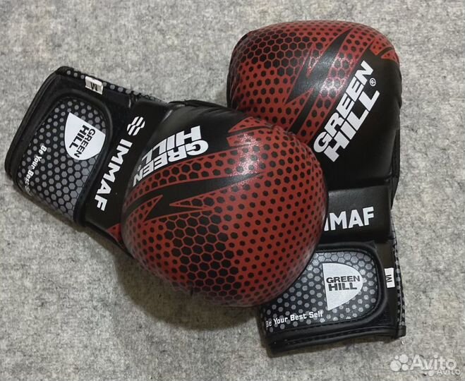 Перчатки для единоборства крабы Green Hill Red