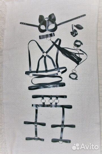 Кожаная портупея, гартеры, натуральная кожа