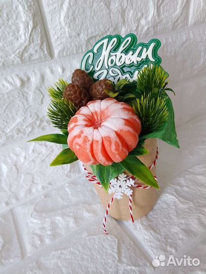 Мыло ручной работы. Новогодний мыльный букет