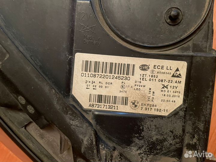 Фара на Bmw 520 f10 рестайлинг правая