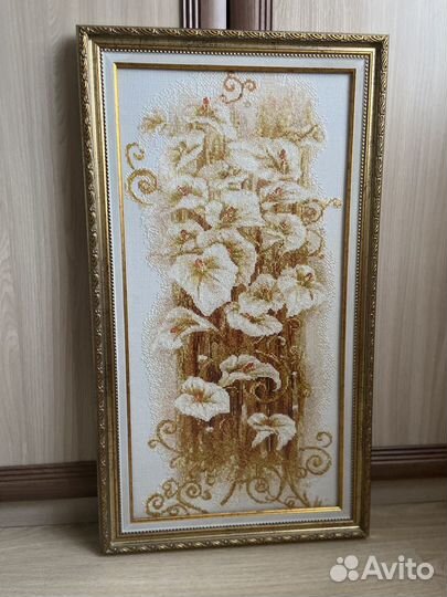 Картина вышитая крестом ручная работа
