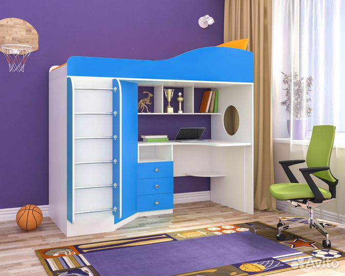 Кровать-чердак Кадет. Новая. Любые цвета
