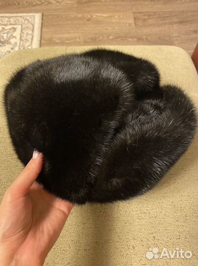 Норковая шапка мужская ушанка