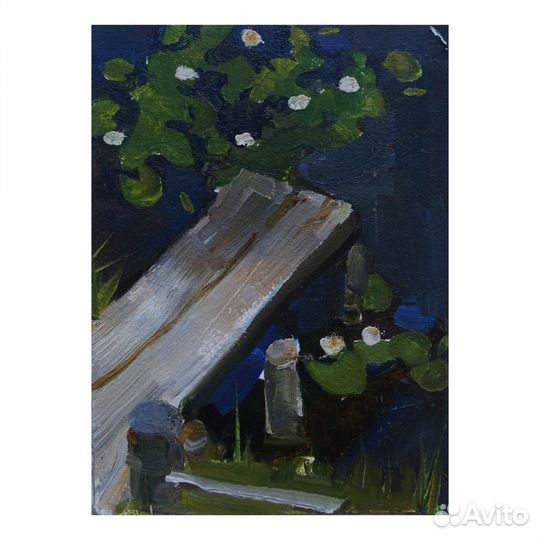 Картина маслом этюд природа