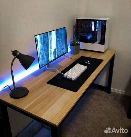 Компьютерный стол лофт массив