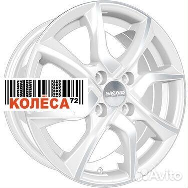 Skad Тулон 6x15 4x100 ET39 Dia56.6 алмаз белый