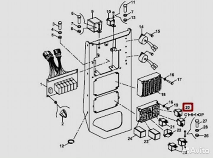 Реле - фары, звуковой сигнал Hidromek