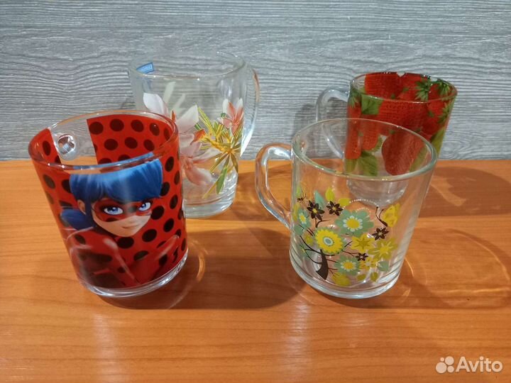 Кружки стеклянные новые