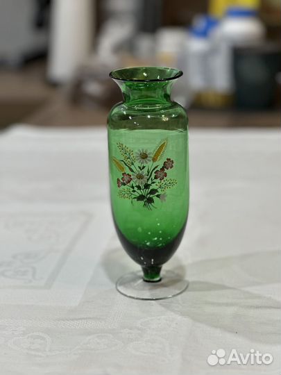 Винтажная вазочка из тонкого стекла, СССР