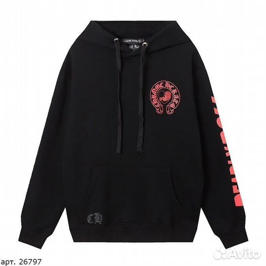 Худи Chrome Hearts Черное