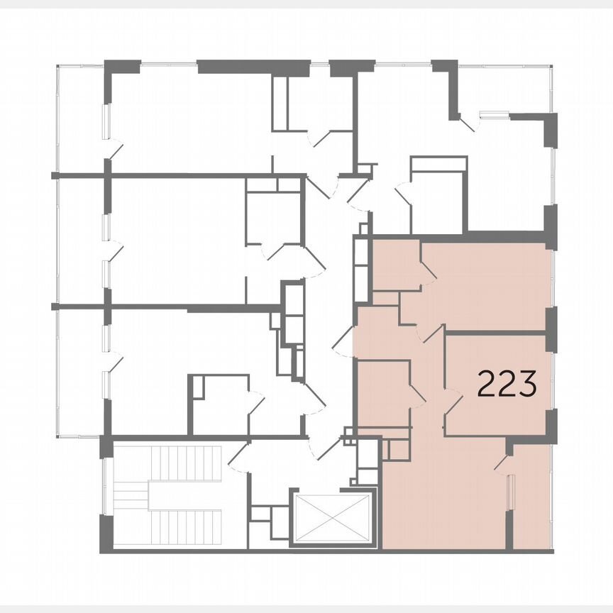 2-к. квартира, 56,1 м², 8/10 эт.
