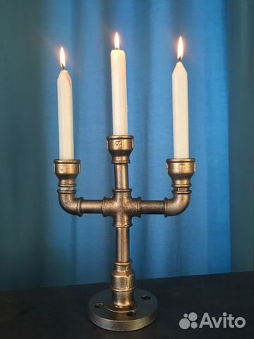 Подсвечник канделябр лофт