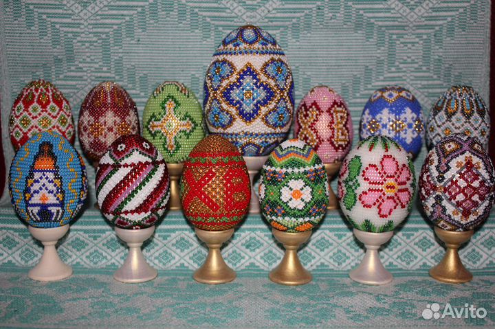 Яйца пасхальные бисерные