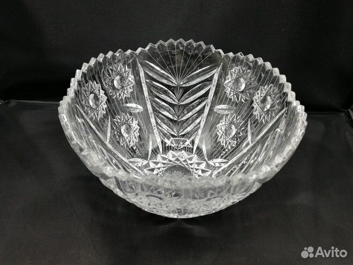 Большая ваза конфетница 23*14 см Хрусталь