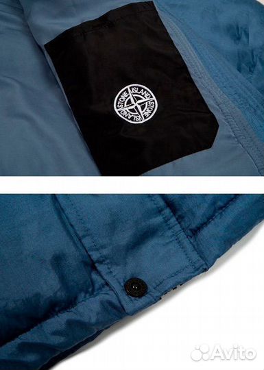 Зимняя куртка stone island Premium синяя