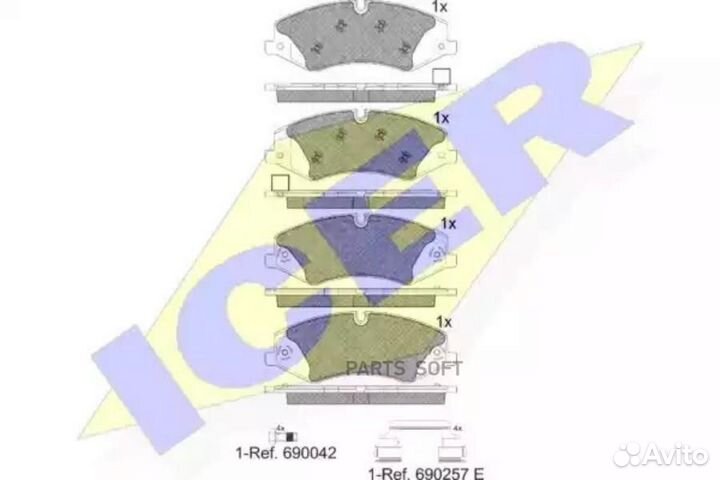 Icer 181957203 181957-203 колодки дисковые передни