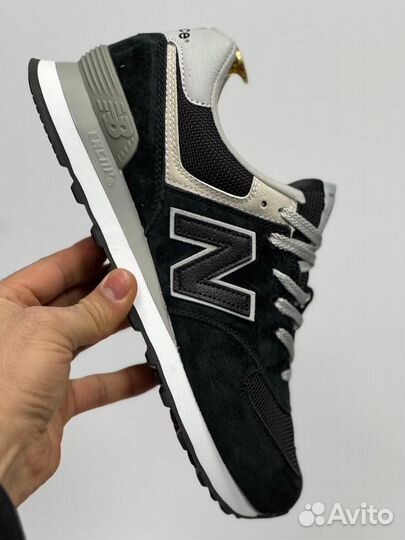 Кроссовки замшевые New Balance 574 Black